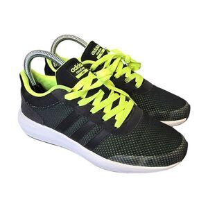 Adidas Big Kids 4Y Neo Cloudfoam Race K Lime Green Sneakers AW4043